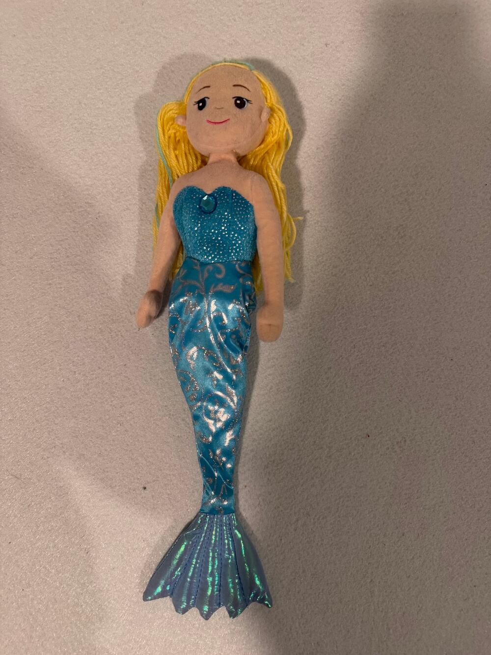 Aurora Sea Sparkles Mermaid Doll Blue Outfit Fin 17" Plush Doll